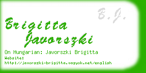 brigitta javorszki business card